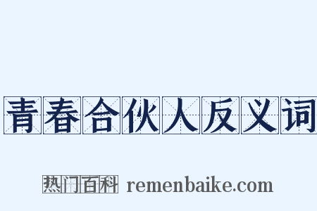 青春合伙人反义词是什么意思的图片